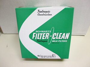 schwartz filter disks 6.5" 100 count box non-gauze milk filters