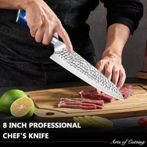 Vermonga 8" Super Sharp Professional Chef's Knife in Gift Box, Premium Carbon Stainless Steel Sharp Chef Knife with Ergonomic Wooden Handle, 8 Inch Pro Kitchen Knife as a Best Gift