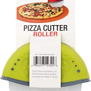 Dexas One Handed Rolling Pizza Cutter, Green