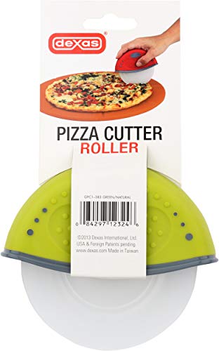 Dexas One Handed Rolling Pizza Cutter, Green