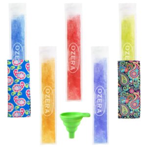 120 Pack Popsicle Bags for Kids Adults, Disposable Ice Pop Bags Freezer Tubes with Zip Seals Funnel, for Healthy Snacks, Juice, Ice Candy Pops, Fruit Smoothies and Yogurt (2 x 8.7")