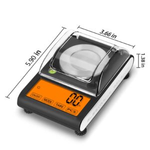 Fuzion TGD-1500gn Reloading Scale Rechargeable, 0.1gn Large LCD Touch Screen, 6 Weigh Modes, Grain Powder Scale for Reloading, Digital Powder Scale