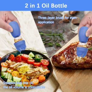 VENMATE Olive Oil Dispenser Bottle Silicone Dropper Measuring Oil Dispenser Bottle for Kitchen Cooking, Frying, Baking, BBQ Pancake, Air Fryer