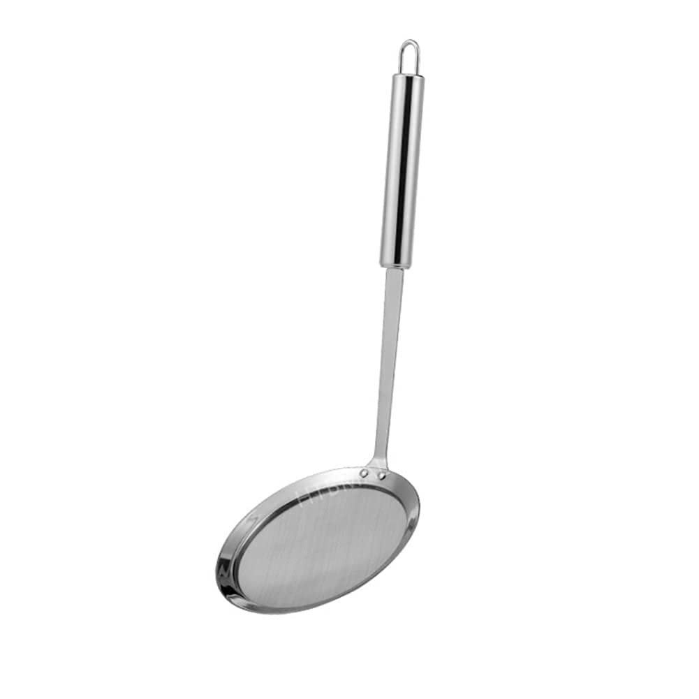 Skimmer Spoon, Stainless Steel Spider Strainer Skimmer Spoon Grease Fine Mesh Strainer Skimmer Spoons for Cooking Frying Skimming Grease, Foam and Gravy