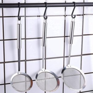 Skimmer Spoon, Stainless Steel Spider Strainer Skimmer Spoon Grease Fine Mesh Strainer Skimmer Spoons for Cooking Frying Skimming Grease, Foam and Gravy