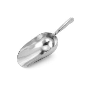 houdini double-cast aluminum bar ice utility scoop, stainless steel, 7 inches