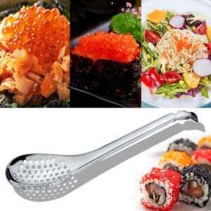 Spherification Spoon - Set of 2 Stainless Steel Spherification Spoon Molecular Slotted Bar Spoon Kitchen - KICW0071 (Silver)