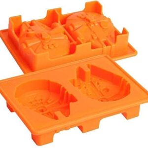 INKU Star wars silicone mold set Star wars ice and chocolate cubes: Stormtrooper, Darth Vader, X-Wing Fighter, Millennium Falcon, R2-D2, Han Solo, Boba Fett, Death Star