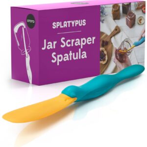 OTOTO Splatypus Jar Spatula for Scooping and Scraping - Unique Fun Cooking Kitchen Gadgets for Foodies - BPA-free & 100% Food Safe - Crepe Spreader