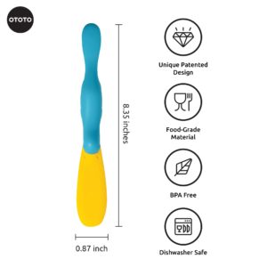 OTOTO Splatypus Jar Spatula for Scooping and Scraping - Unique Fun Cooking Kitchen Gadgets for Foodies - BPA-free & 100% Food Safe - Crepe Spreader