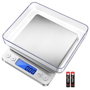 fuzion small kitchen scale, 500g/ 0.01g small gram weight scale, precision lab scales digital weight grams and oz, digital gram scale, jewelry scale with lcd, small food scales for kitchen