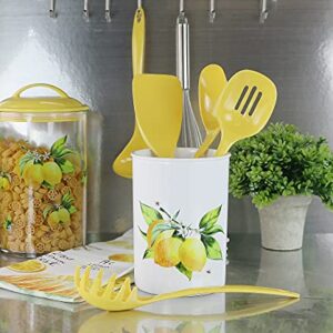 Reston Lloyd Utensil Holder, Fresh Lemons with Honey Bees