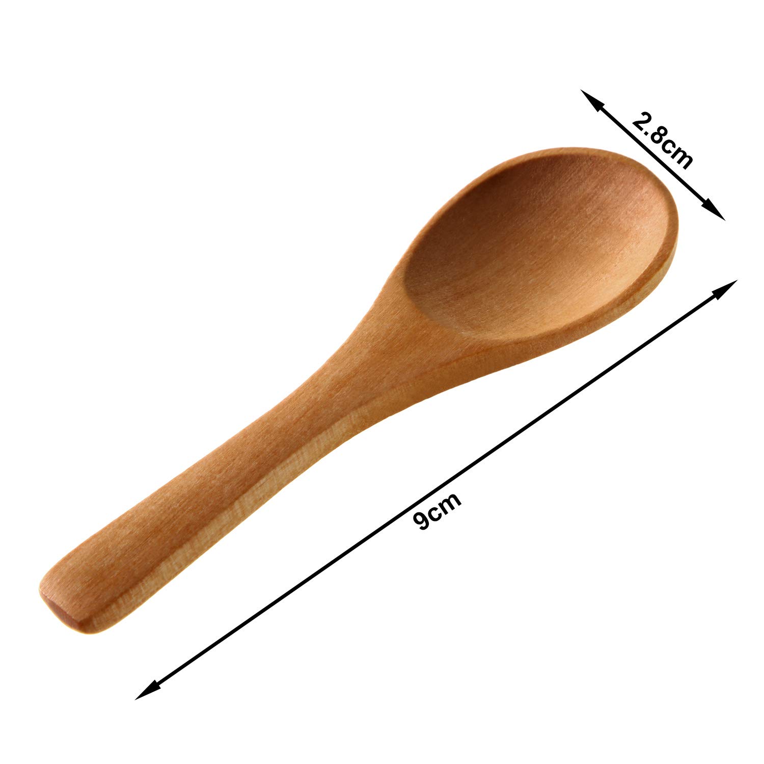 Boao 50 Pieces Small Wooden Spoons, 3.5'' L, Mini Nature Spoons Wood Honey Teaspoon Cooking Condiments Spoons for Kitchen Seasoning Jar Coffee Tea Sugar