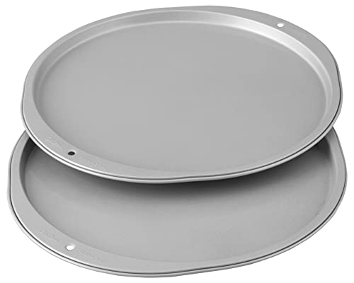 Wilton Recipe Right 12-Inch Pizza Pans, 2-Piece Set, Steel