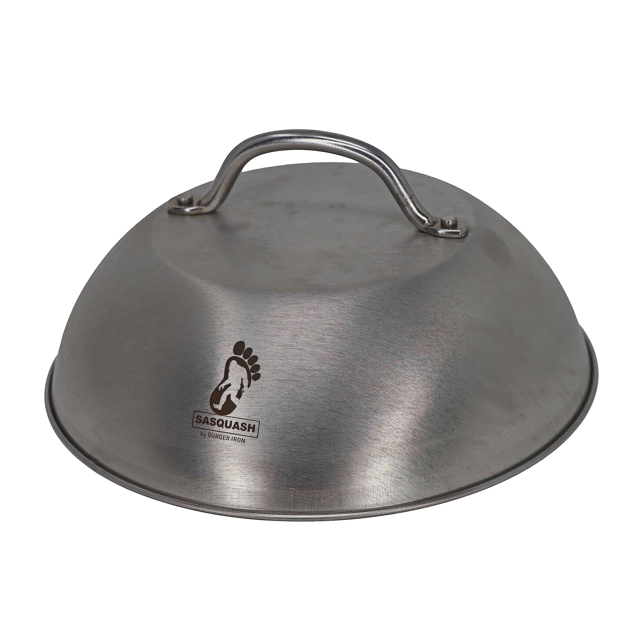 The Sasquash - Heavy Duty 9" Wide Smashed Burger Melting Cheese Dome - Commercial Grade Stainless Steel Basting and Steaming Cover