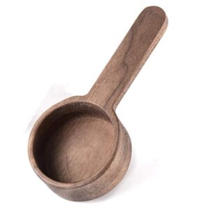 coffee spoons, wooden tablespoon scoop, wooden coffee ground spoon, measuring for ground beans or tea, soup cooking mixing stirrer kitchen tools utensils, 1 wooden tea scoop(3.86 inches)