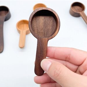 Coffee Spoons, Wooden Tablespoon Scoop, Wooden Coffee Ground Spoon, Measuring for Ground Beans or tea, Soup Cooking Mixing Stirrer Kitchen Tools Utensils, 1 Wooden Tea Scoop(3.86 inches)