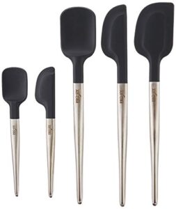 all-clad specialty silicone kitchen gadgets 5 piece set, spatulas kitchen tools, kitchen hacks black