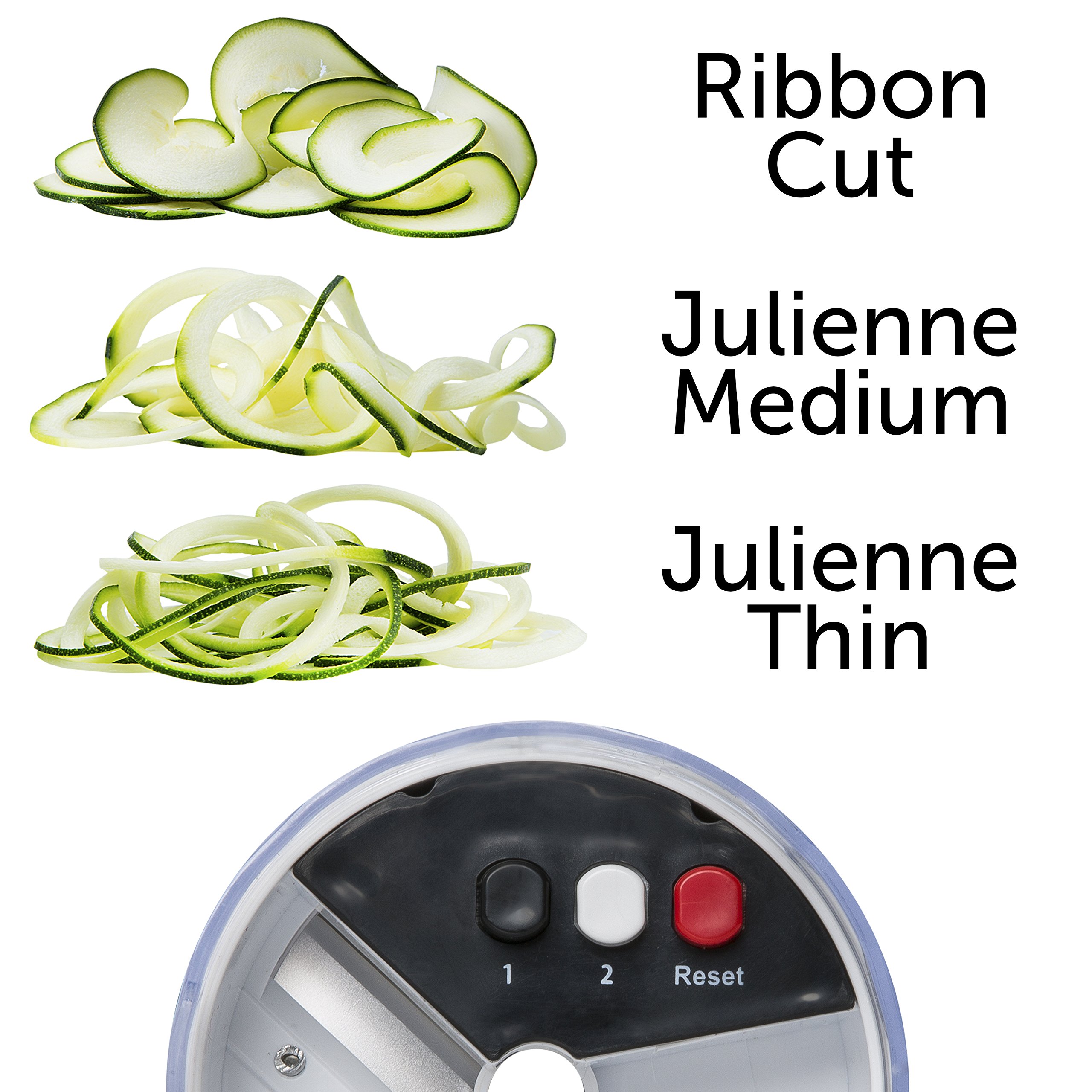 PrepNaturals Adjustable Mandoline Slicer with Spiralizer Vegetable Slicer - Black Veggie Slicer Mandoline Food Slicer with Julienne Grater - V Slicer