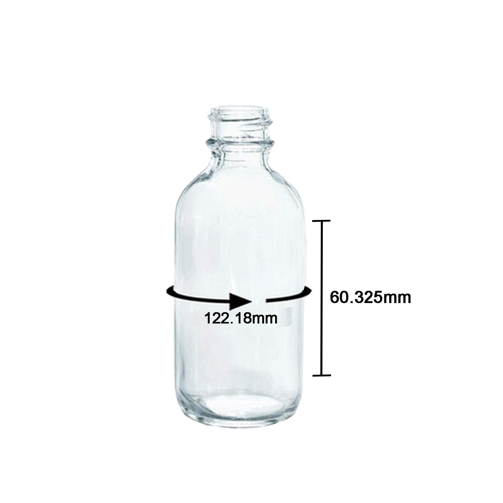 10PCS 2 oz Small Clear Glass Bottles(60ml)With 2 Stainless Steel Funnels&32 Chalkboard Labels,Boston Round Shot Bottles with Caps,Perfect for Party Favors,Essential Oils,Juice,Whiskey,NO Leakage