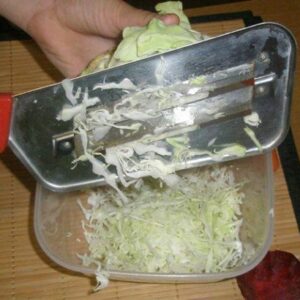 YukaBa Cabbage Kitchen Knife Slicer Chopper Shredder Sauerkraut Cutter Coleslaw Grater (Red-A)