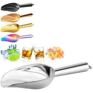 maudcara® metal ice scoop for freezer,3 oz small ice scooper kitchen utensils,multipurpose for cookie scoop,popcorn scoop,flour scoop,dog food scoop