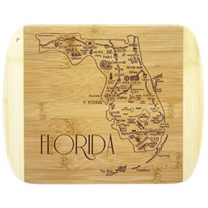 totally bamboo a slice of life florida state serving and cutting board, 11" x 8.75"