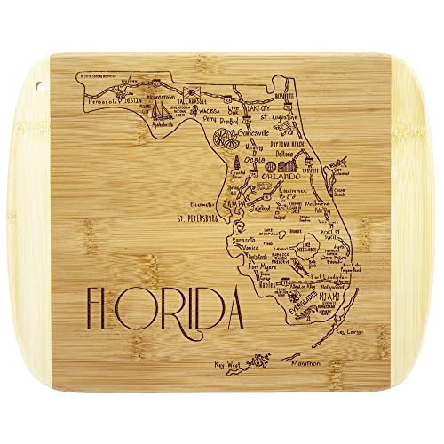 Totally Bamboo A Slice of Life Florida State Serving and Cutting Board, 11" x 8.75"