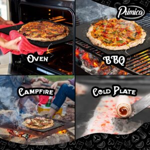 Primica Pizza Steel for Oven - Durable Steel as Alternative to Pizza Stone - High Quality Steel for BBQ Grill and Bakings (16" x 13.4")