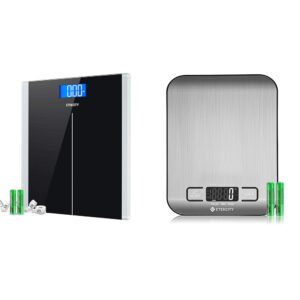 etekcity small food scale and eb9380h digital body weight bathroom scale