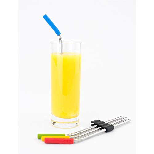 Good Cook Touch Stainless Steel Straws, 10 x 4.3 x 0.75, Assorted