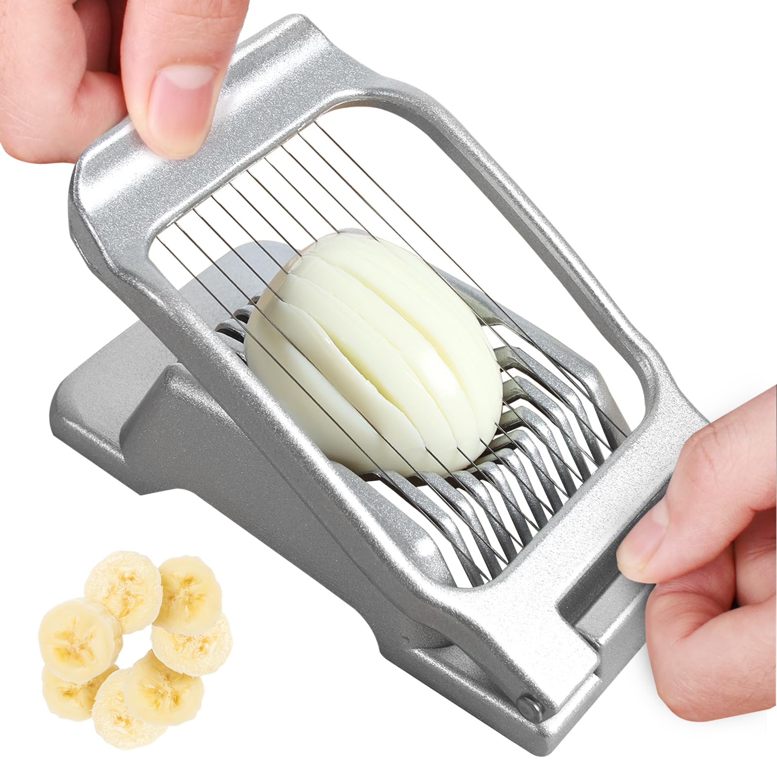 Egg Slicer,Egg Slicer for Hard Boiled Eggs Heavy Duty Strawberry Cutter - Egg Slicer for Hard Boiled Eggs Tomato Slicer Tool Mushroom Slicer Fruit Slicer Cutter