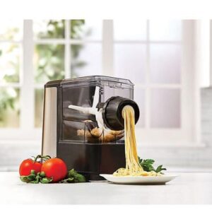 Emeril Lagasse Pasta & Beyond Electric Pasta and Noodle Maker Machine, 8 Pasta Shapes with Slow Juicer Attachment, Black