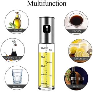 Olive Oil Sprayer Mister for Cooking Oil Spritzer for Air Fryer,Oil Spray Bottle for Vinegar Kitchen Gadgets for BBQ,Making Salad, Baking, Grilling (100ml)