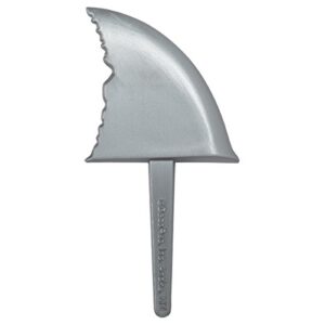 ncs grey shark fin cake and cupcake pick toppers, 24 count
