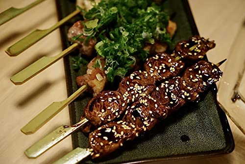 Gmark Bamboo Paddle Skewers 8" 100pc/Bag, Kabob Skewers, BBQ Skewers for Outdoor Grilling GM1076