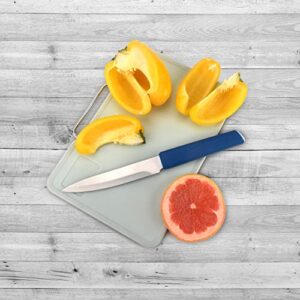 FIVETAS Cutting Boards For Kitchen Dishwasher Safe,Set Of 3 With Holder,Plastic Cutting Boards With Easy-Grip Handles.Garlic Grinding Area. BPA Free,Non-Porous Non-Slip Feet…