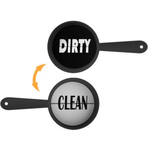 dishwasher magnet free clean dirty sign cute pan design ø3.2, restickable clean dirty magnet free for dishwasher removable strong double sided adhesives by yourfocus