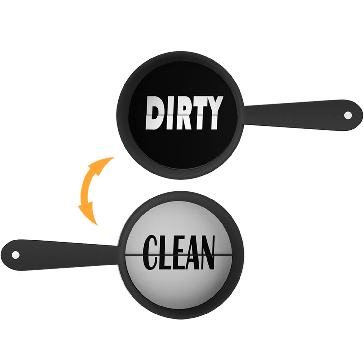 Dishwasher Magnet Free Clean Dirty Sign Cute Pan Design ø3.2, Restickable Clean Dirty Magnet Free for Dishwasher Removable Strong Double Sided Adhesives by YouRfocus