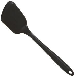 gir: get it right - premium ultimate silicone spatula turner - 12.6" x 3.0"x 0.7"- seamless one piece design, nonstick & heat resistant, rubber spatula, baking & cooking, bpa-free - black