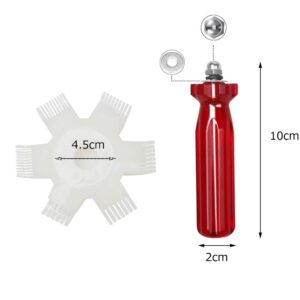 4 Pcs Air Conditioner Condenser Fin Cleaning Brush, Coil Condenser Brush AC Fin Comb Stainless Steel Air Refrigerator Fin Cleaner Whisk Brush, Evaporator Radiator Repair Tool