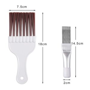 4 Pcs Air Conditioner Condenser Fin Cleaning Brush, Coil Condenser Brush AC Fin Comb Stainless Steel Air Refrigerator Fin Cleaner Whisk Brush, Evaporator Radiator Repair Tool