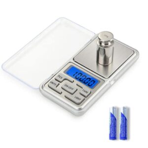 precision pocket scale 200g x 0.01g, skeap digital gram scale small herb scale mini food scale jewelry scale ounces/ grains scale, easy to carry, great for travel ,backlit lcd, stainless steel