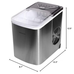 Frigidaire EFIC123-SS Counter Top Maker, Produces 26 pounds Ice per Day, Stainless Steel, Stainless