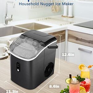 Kndko Nugget Ice Maker Countertop,10,000pcs/33lbs/Day,Pebble Ice Maker with Self-Cleaning,Crushed Ice Makers for Home Kitchen Bar Party