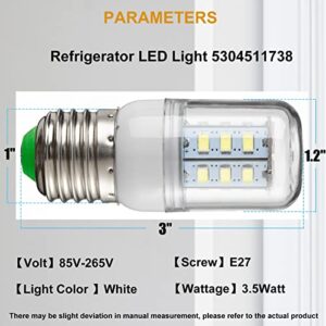 Saiyugty 5304511738 PS12364857 AP6278388 3.5w Refrigerator Light Bulb Compatible with Frigidaire Electrolux Kei D34l Refrigerator ac 100-265v Refrigerator Light Bulb, 1 Pack