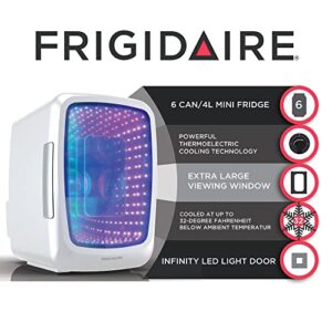 Frigidaire EFMIS179 Gaming Light Up Mini Beverage Refrigerator, White