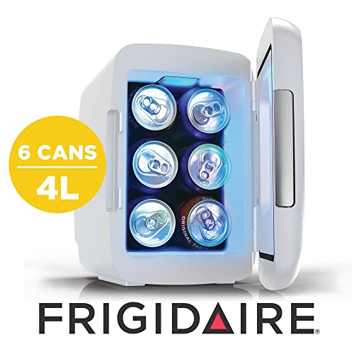 Frigidaire EFMIS179 Gaming Light Up Mini Beverage Refrigerator, White