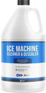 essential values 32 uses ice machine cleaner (gallon / 3.78), nickel safe descaler | ice maker cleaner compatible with: whirlpool 4396808, manitowac, ice-o-matic, scotsman, follett & more!