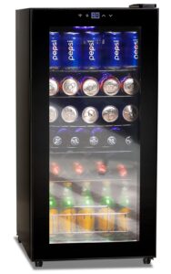 anukis 3.2 cu.ft beverage refrigerator cooler with touch control, auto defrost beer fridge/removable shelves for home&office